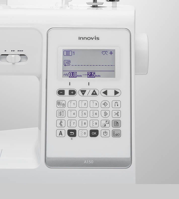 Brother A150 computerised sewing machine - LCD display panel