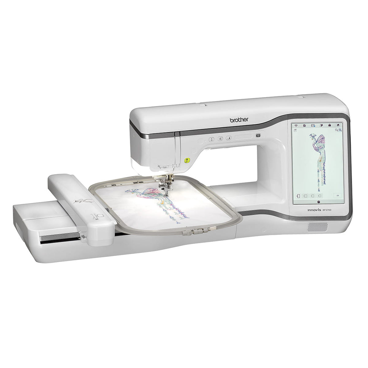 Brother BP3700 embroidery machine, right side view