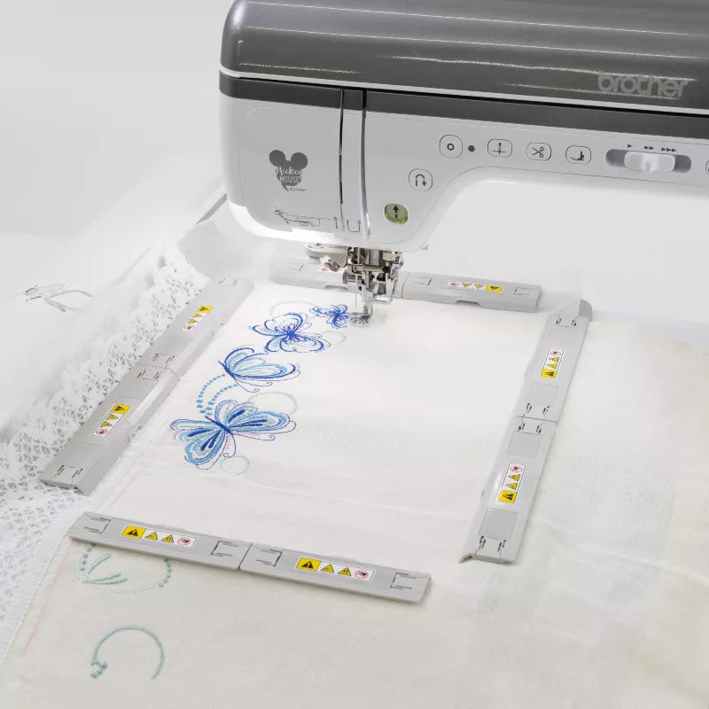 Brother BP3700 embroidery machine - magnetic frame for easy hooping