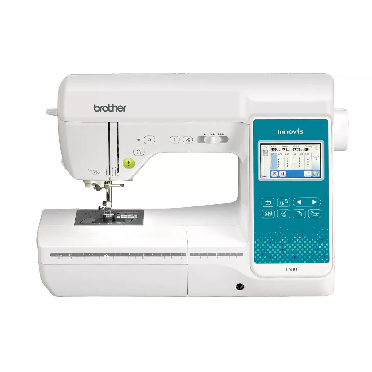 Brother F580 sewing and embroidery combination machine, front view
