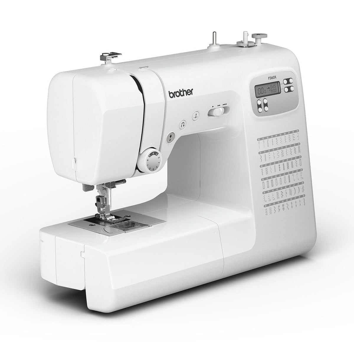 Brother FS60X computerised sewing machine, right side view