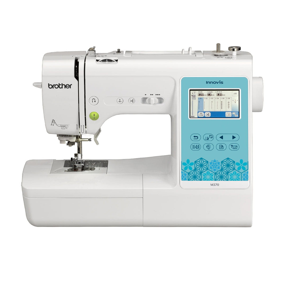 Brother M370 sewing and embroidery combination machine, front view