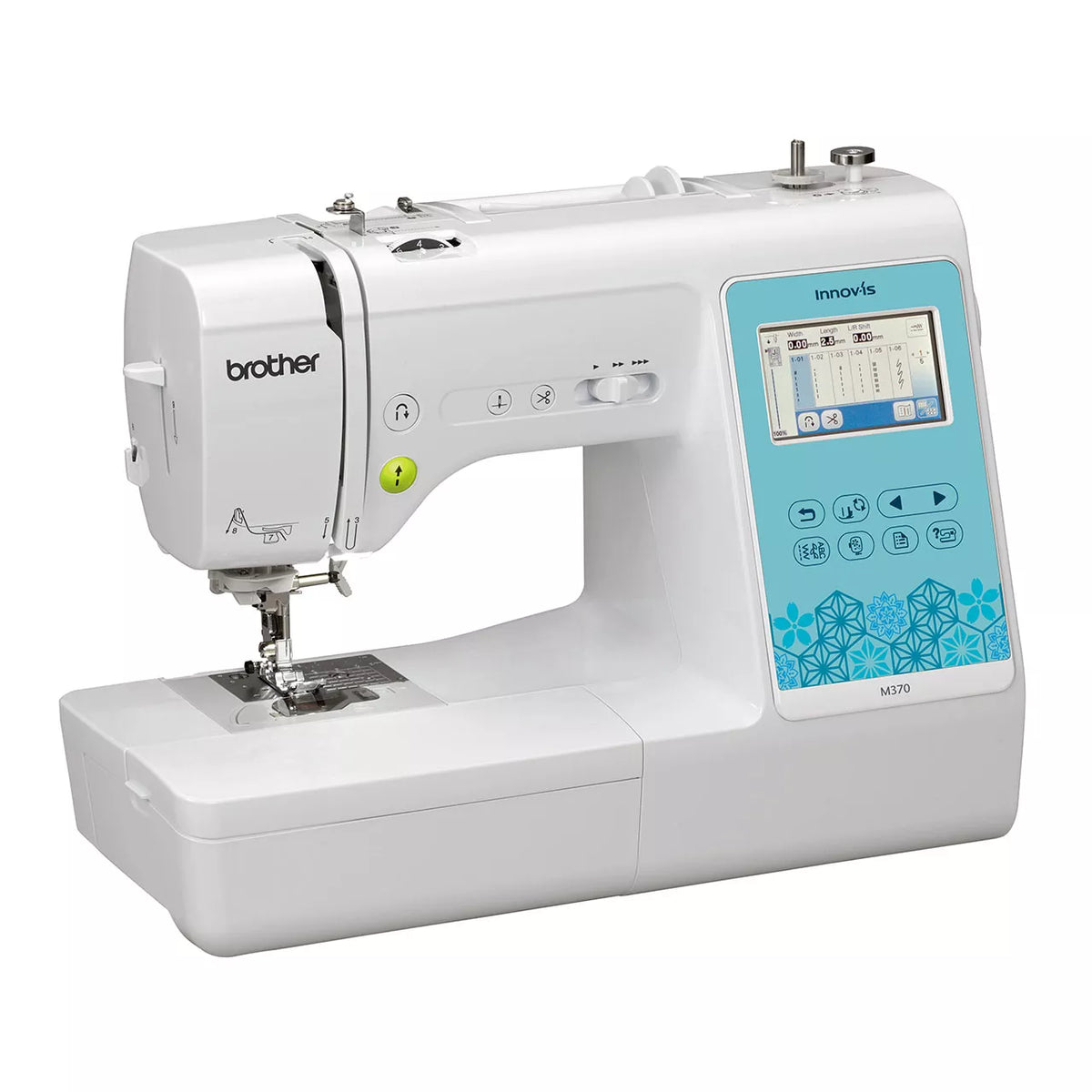 Brother M370 sewing and embroidery combination machine, right side view