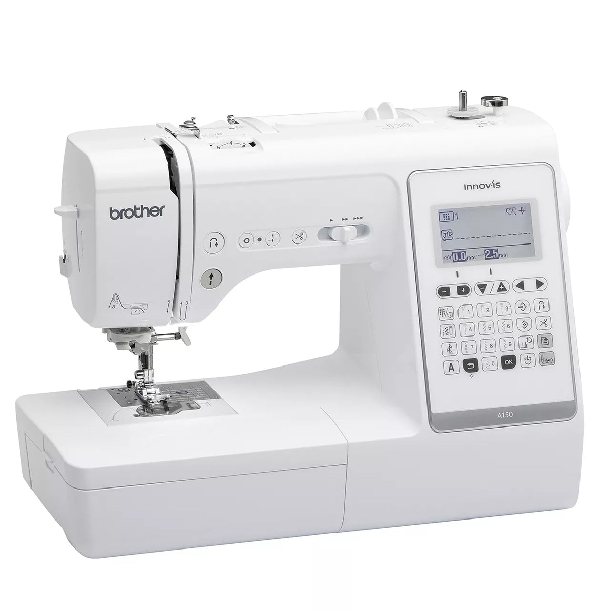 Brother A150 computerised sewing machine, right side view